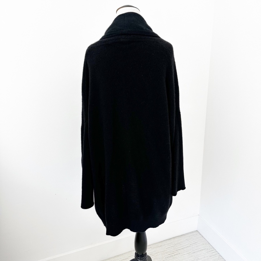 NAKEDCASHMERE River Women’s S Black Open Front Cardigan Oversized Luxe Cozy - Picture 5 of 12